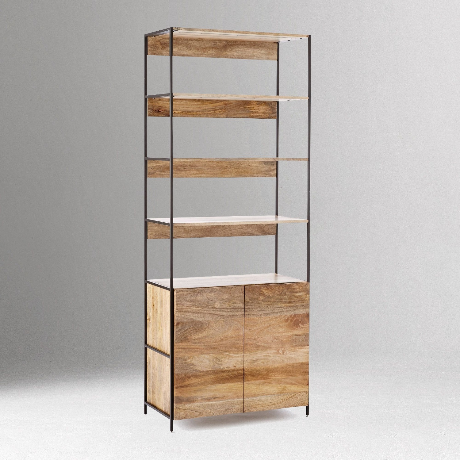 West Elm Industrial Natural Wood Bookcase - image-11