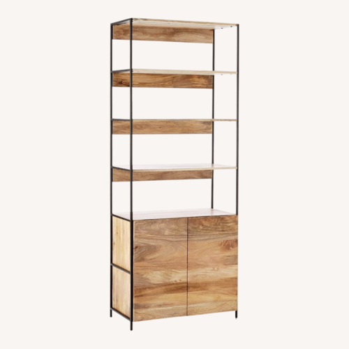 Used West Elm Industrial Natural Wood Bookcase for sale on AptDeco