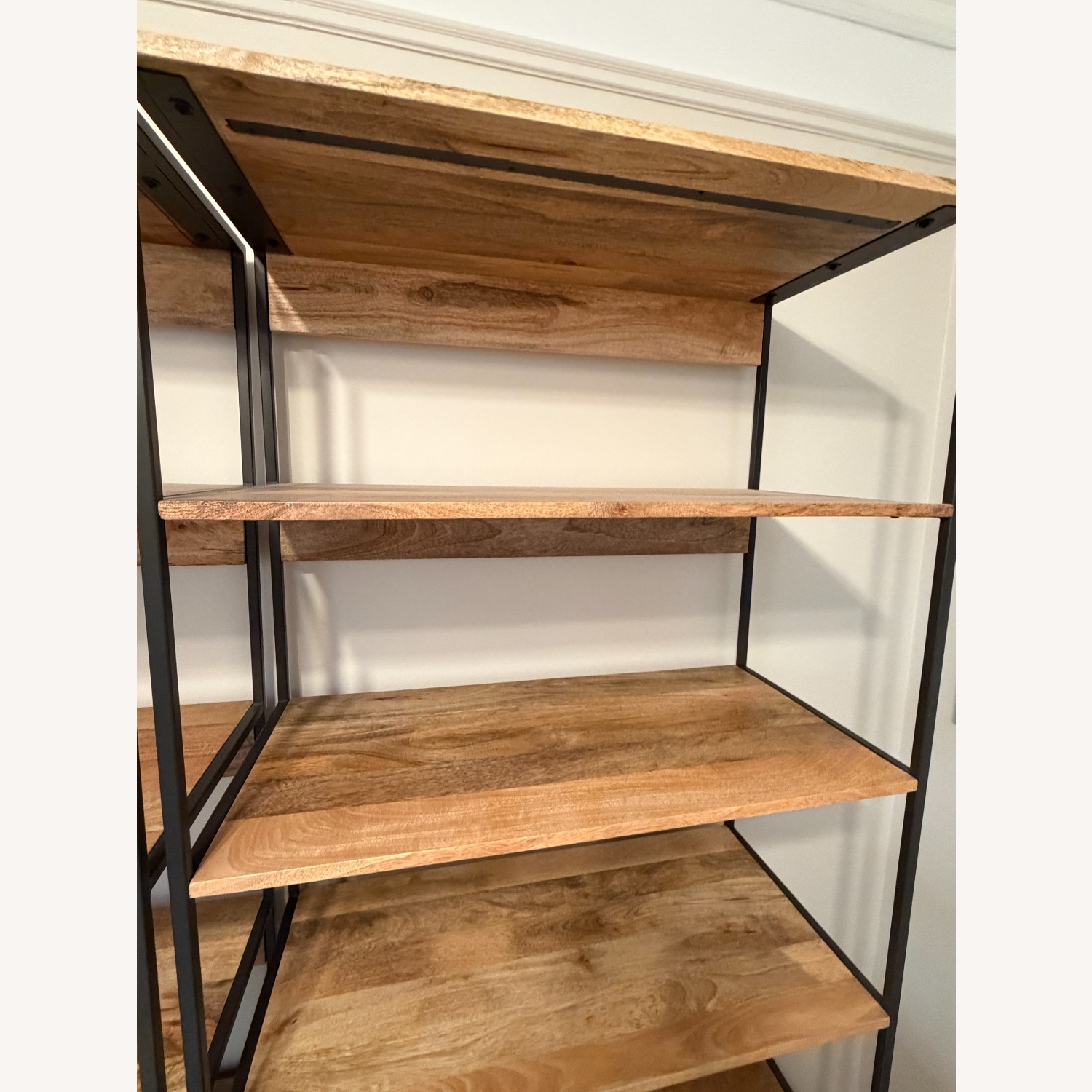 West Elm Industrial Natural Wood Bookcase - image-9