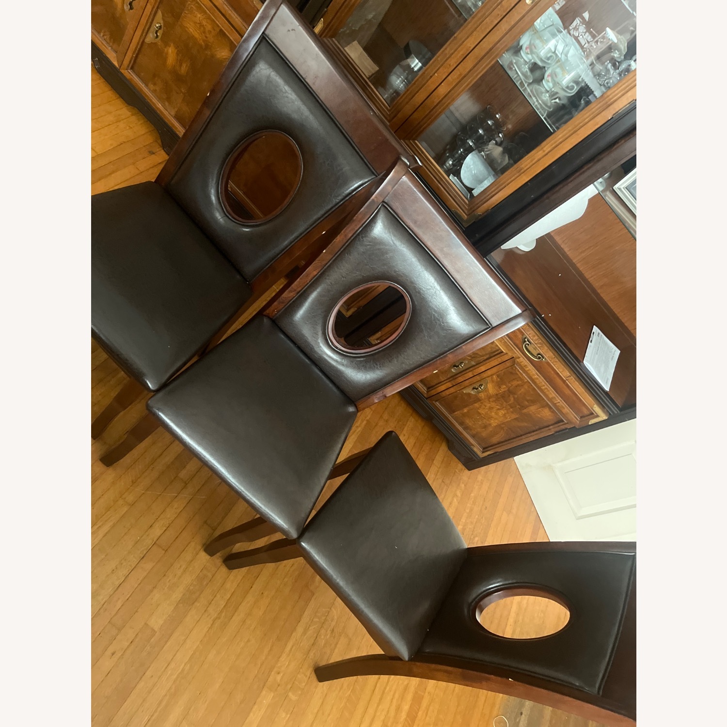 Dark Brown Dining Chairs - image-3