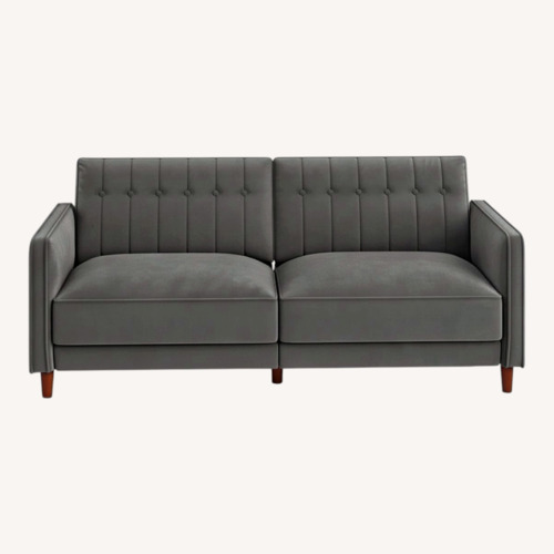 Used 81.5" Velvet Square Arm Convertible Sofa for sale on AptDeco