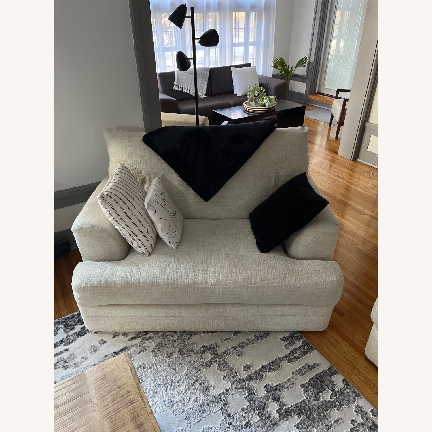 Jackson Furniture Zeller Natural Fabric Armchair - image-1