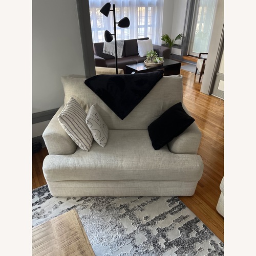 Used Jackson Furniture Zeller Natural Fabric Armchair for sale on AptDeco