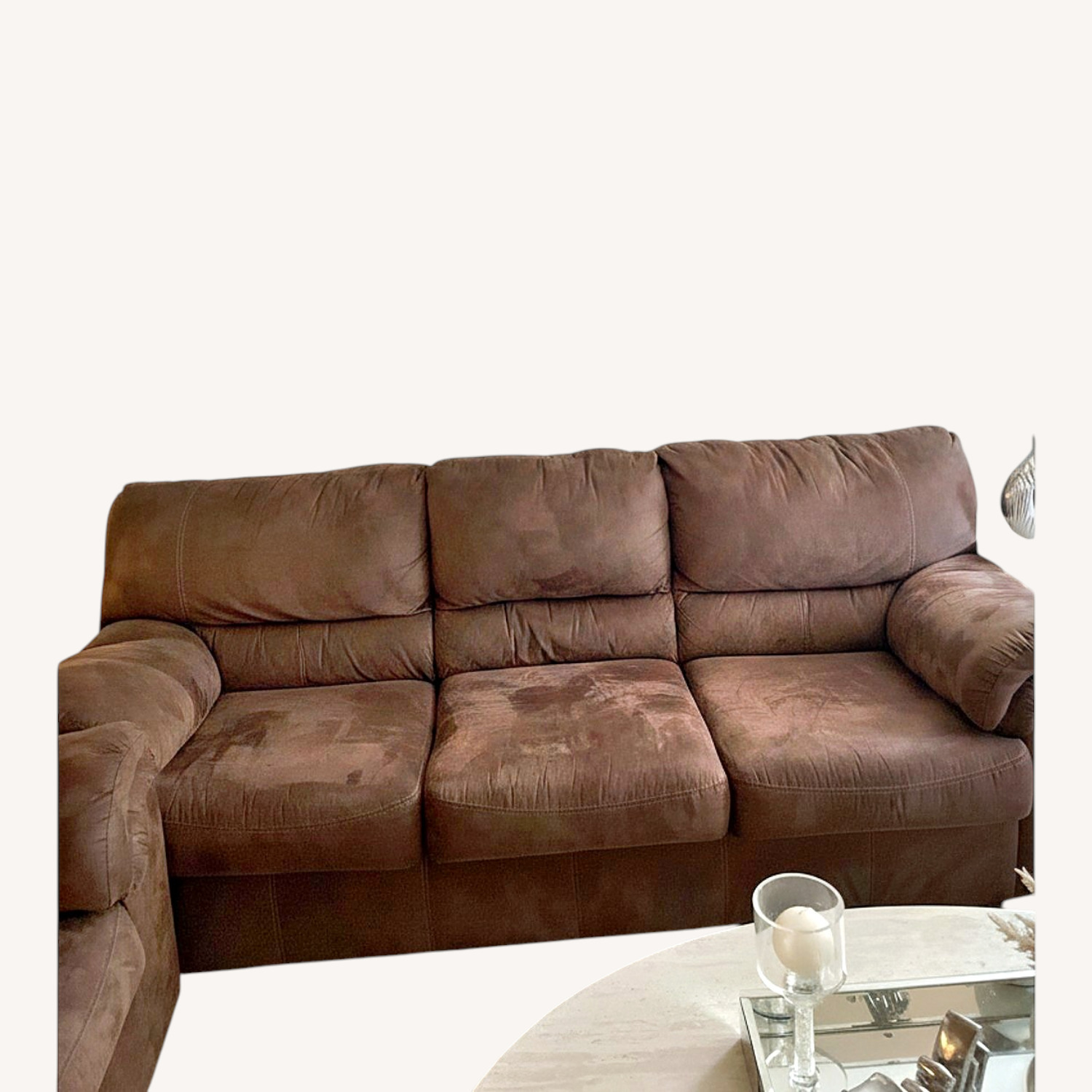 Dark Brown 3+ Seater Sofa - image-4