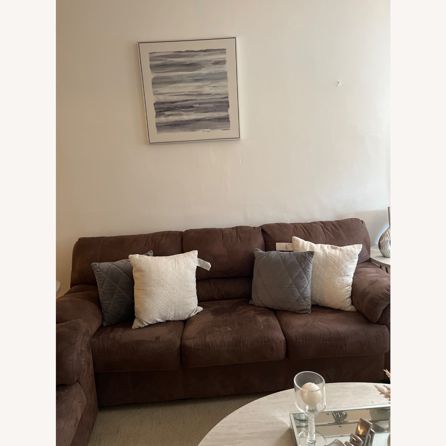 Dark Brown 3+ Seater Sofa - image-1