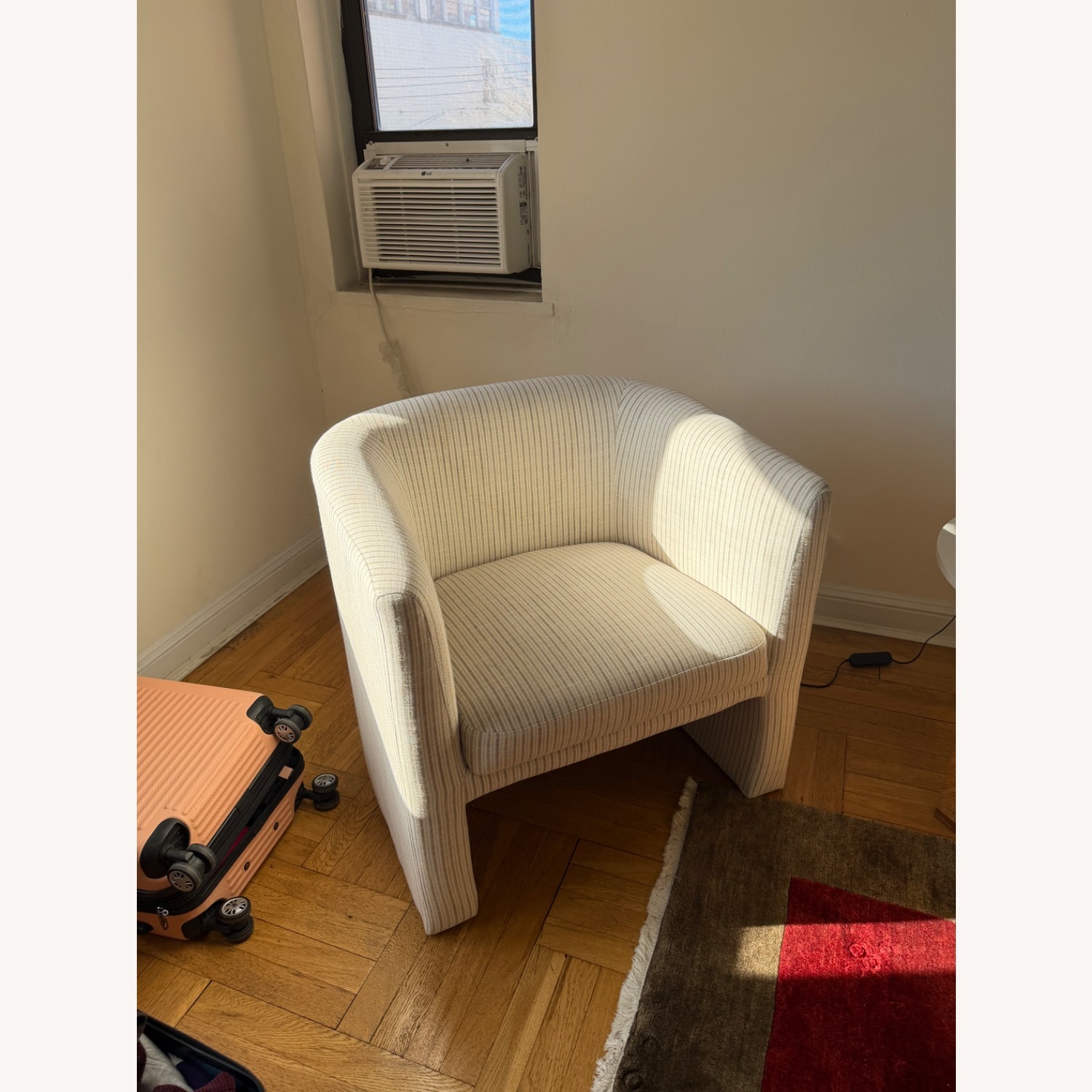 Target Vernon White Striped Armchair - image-2