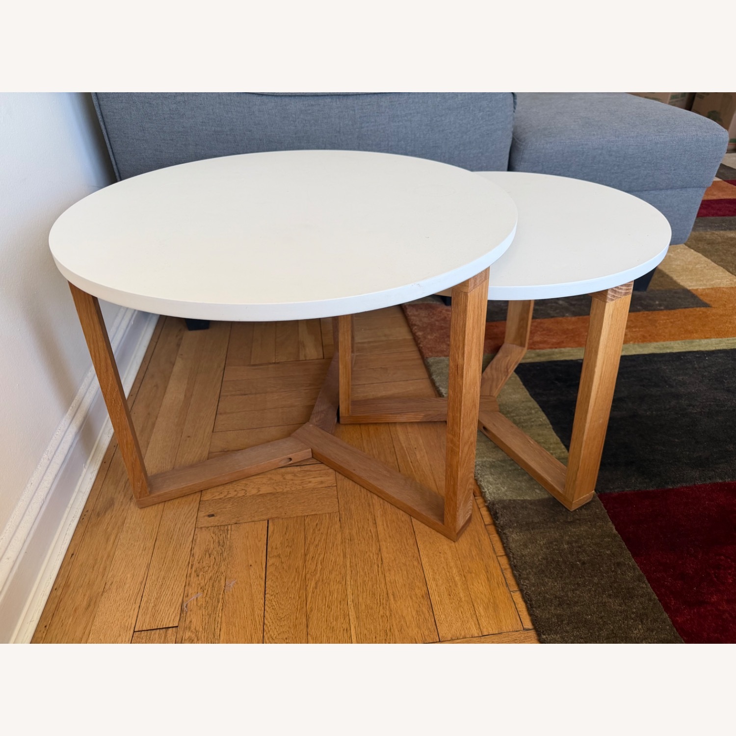 White Nesting Tables Set - image-1