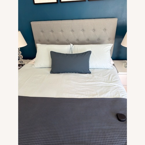 Used Light Gray Fabric Headboard for sale on AptDeco