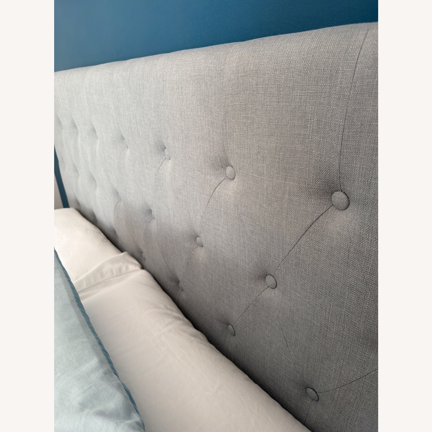 Light Gray Fabric Headboard - image-3