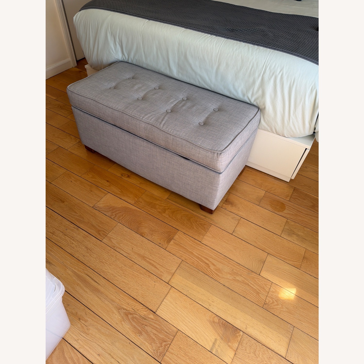 Light Gray Fabric Headboard - image-4