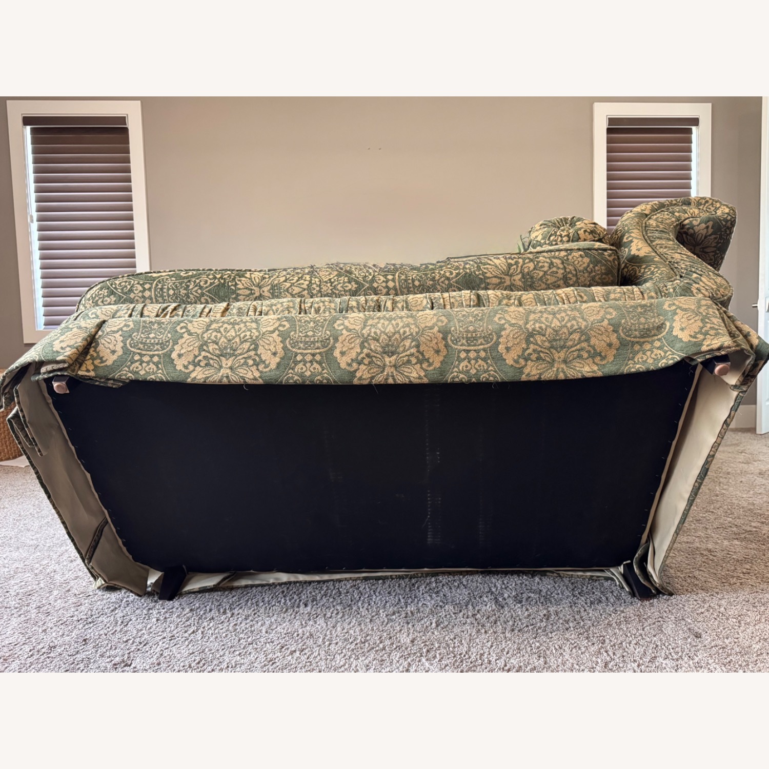 Century LAF Chaise in Green & Gold Color - image-7