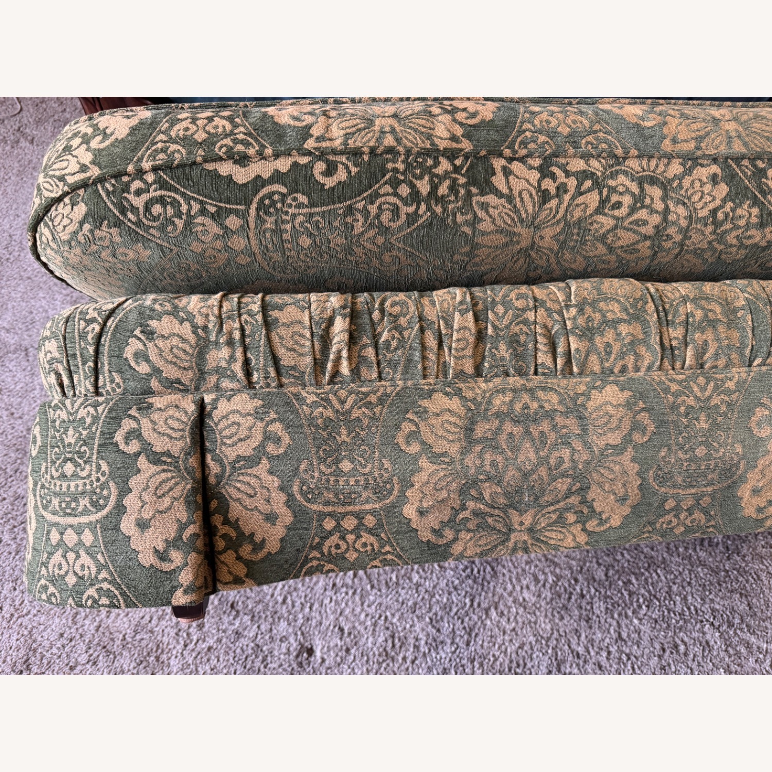 Century LAF Chaise in Green & Gold Color - image-3