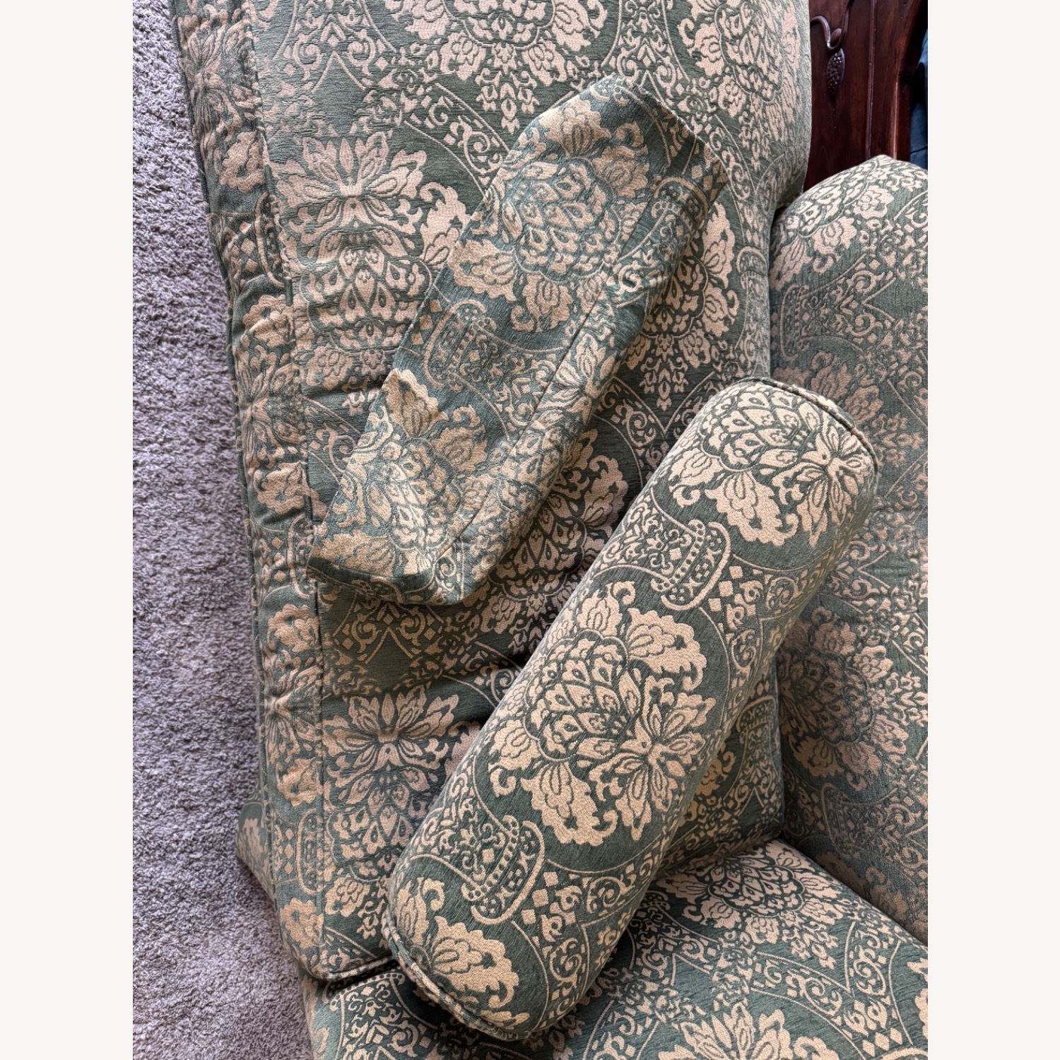 Century LAF Chaise in Green & Gold Color - image-10