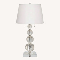 Macy's White Glass Table Lamps