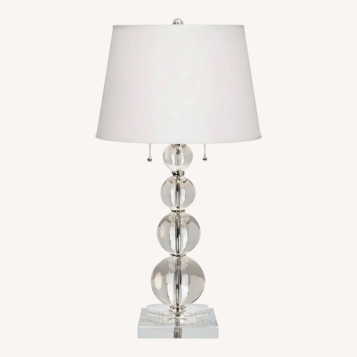 Used Macy's White Glass Table Lamps for sale on AptDeco