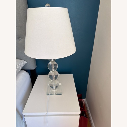 Used Macy's White Glass Table Lamps for sale on AptDeco