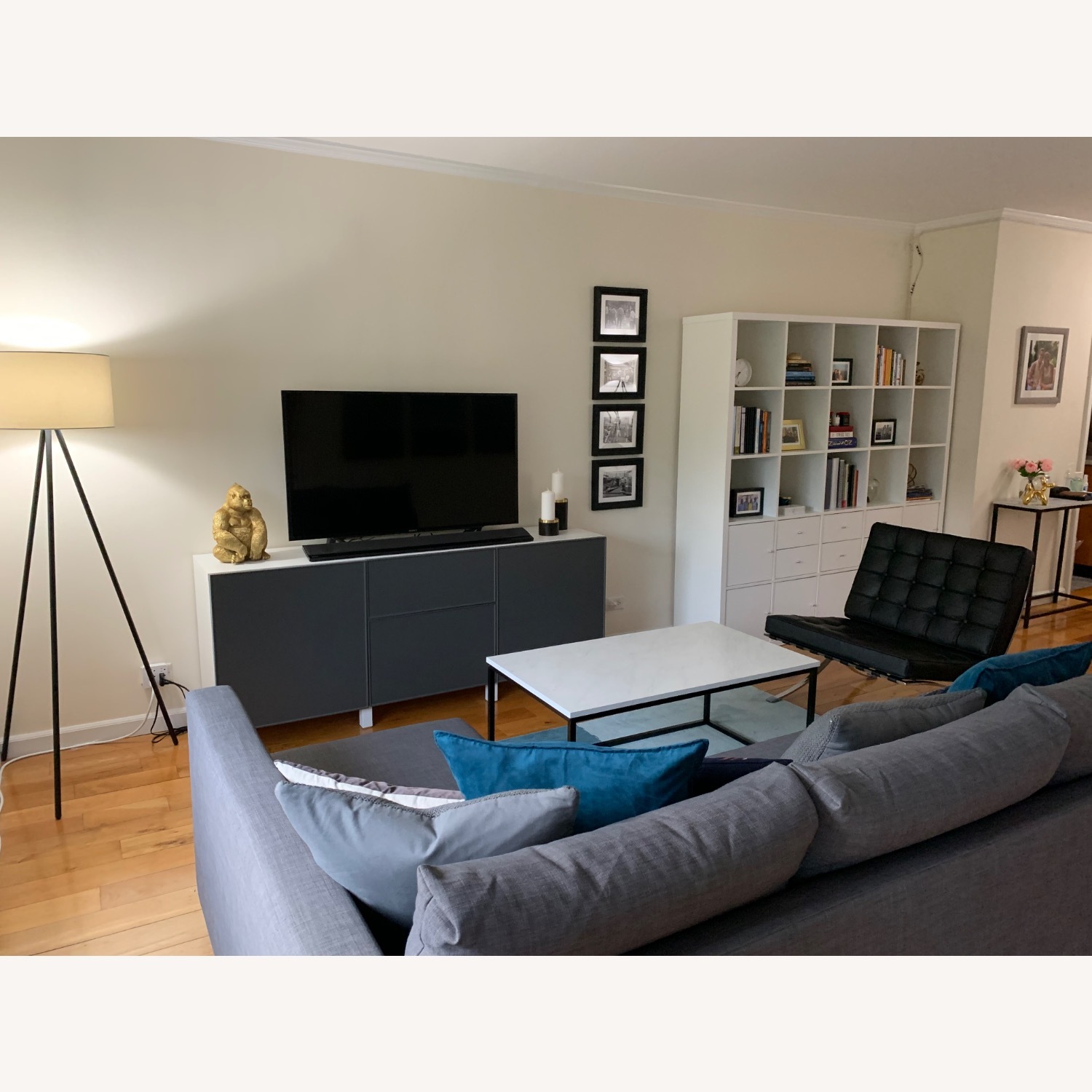 IKEA Friheten Dark Gray Fabric 3+ Piece Sectional - image-3