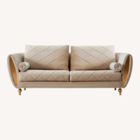 Adora Sipario Light Gray Fabric 3+ Seater Sofa