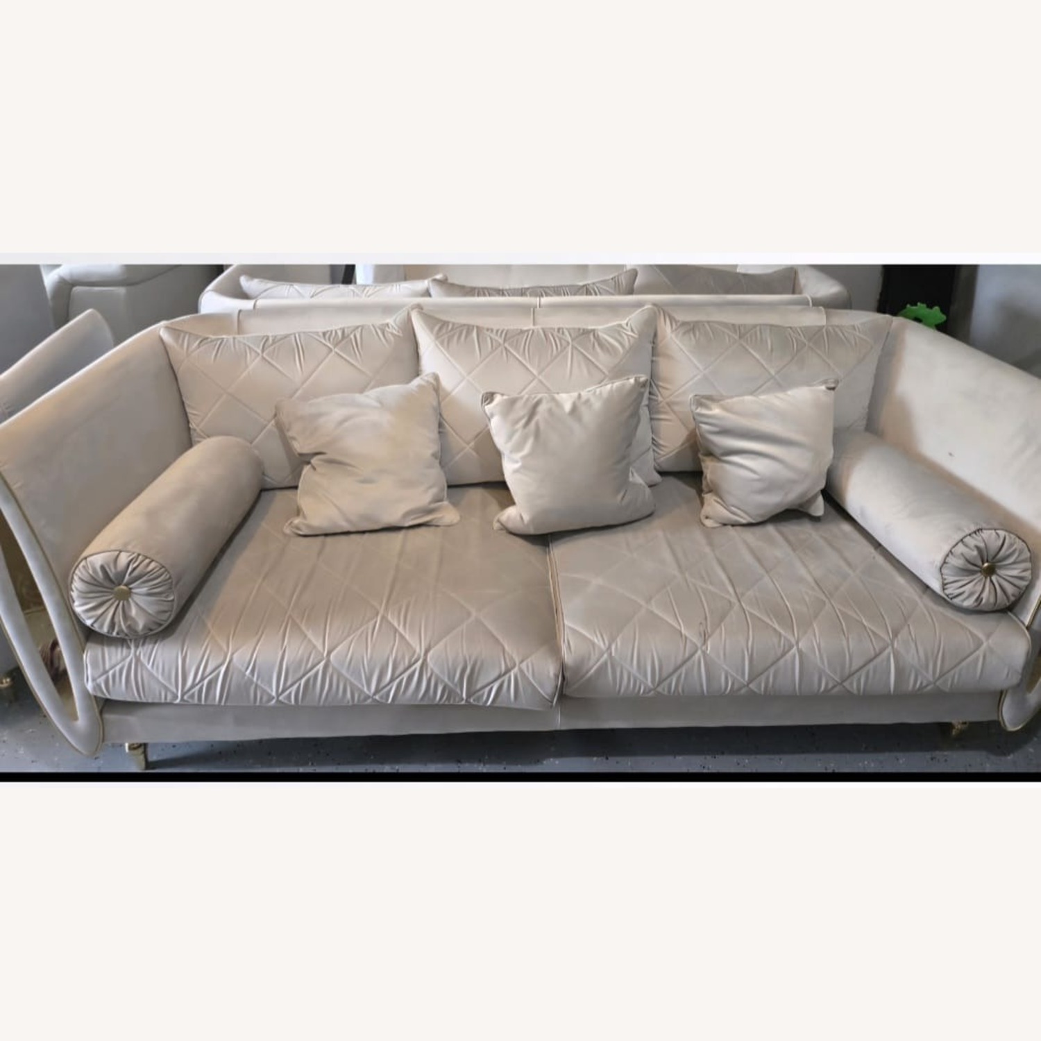 Adora Sipario Light Gray Fabric 3+ Seater Sofa - image-2