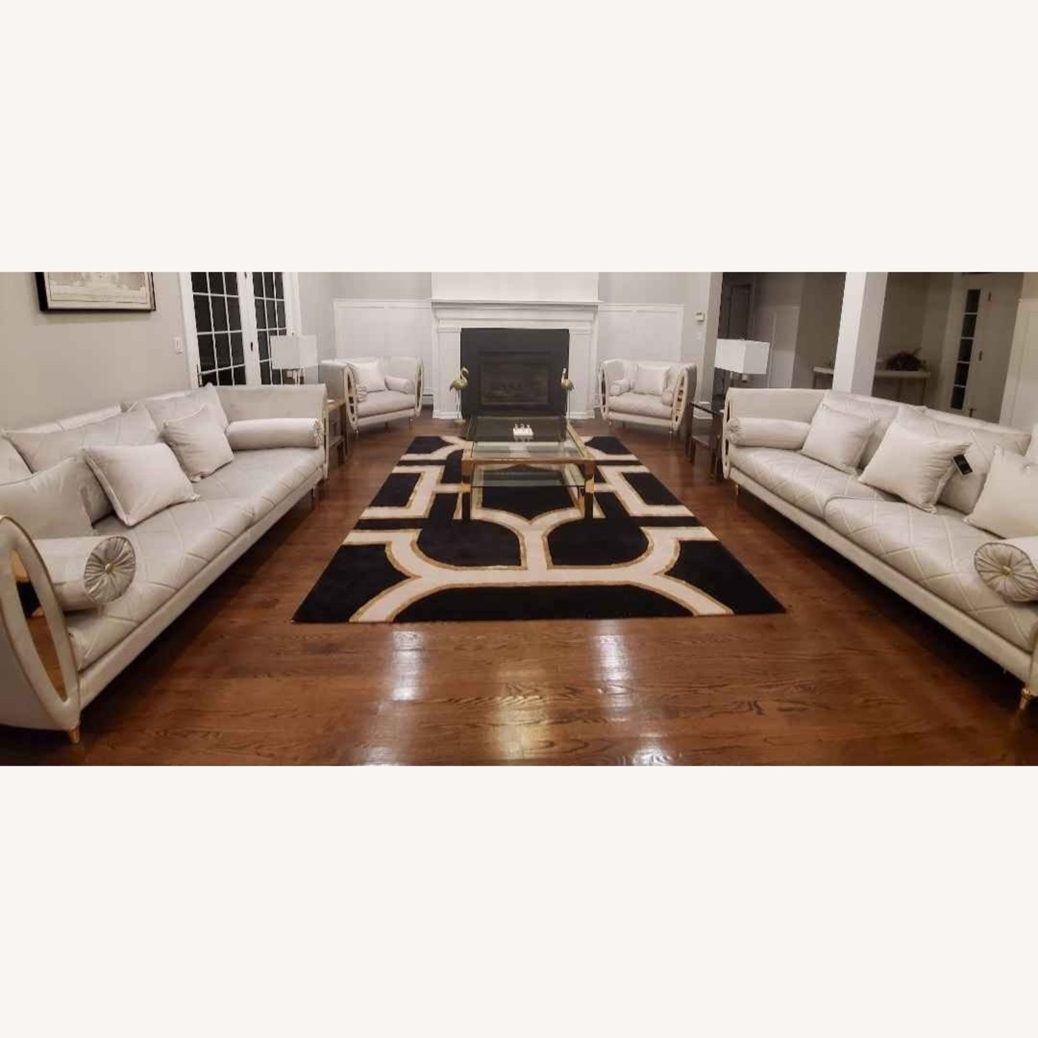 Adora Sipario Light Gray Fabric 3+ Seater Sofa - image-1