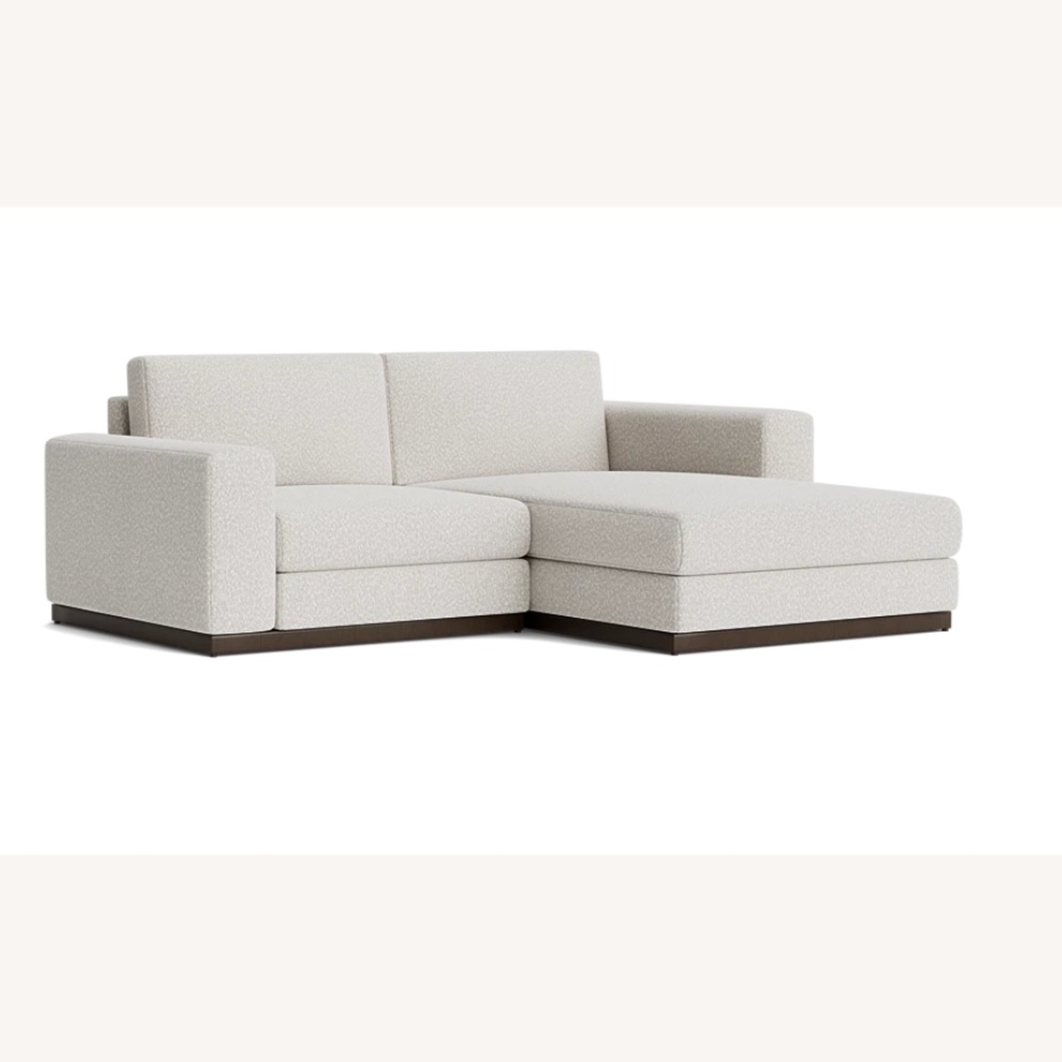 Joybird White Boucle Sectional, Right Chaise - image-5