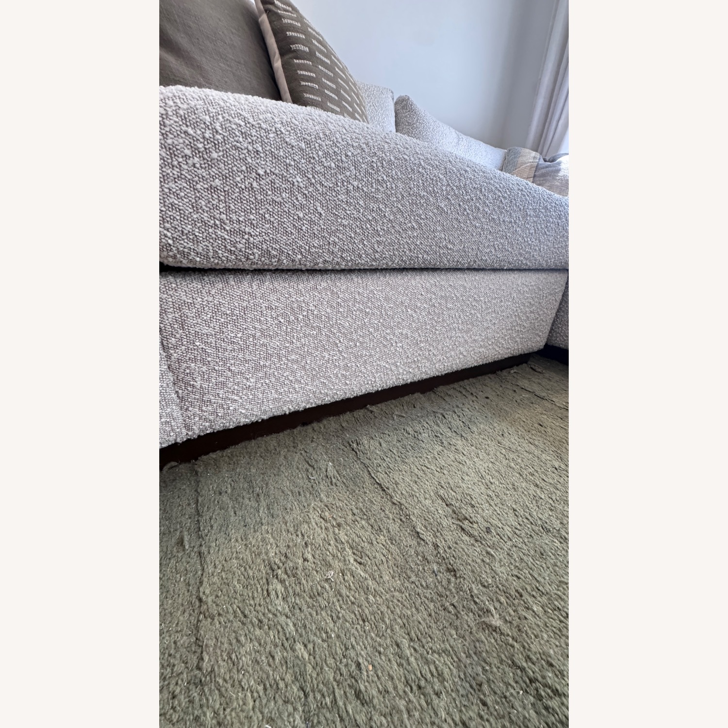 Joybird White Boucle Sectional, Right Chaise - image-3