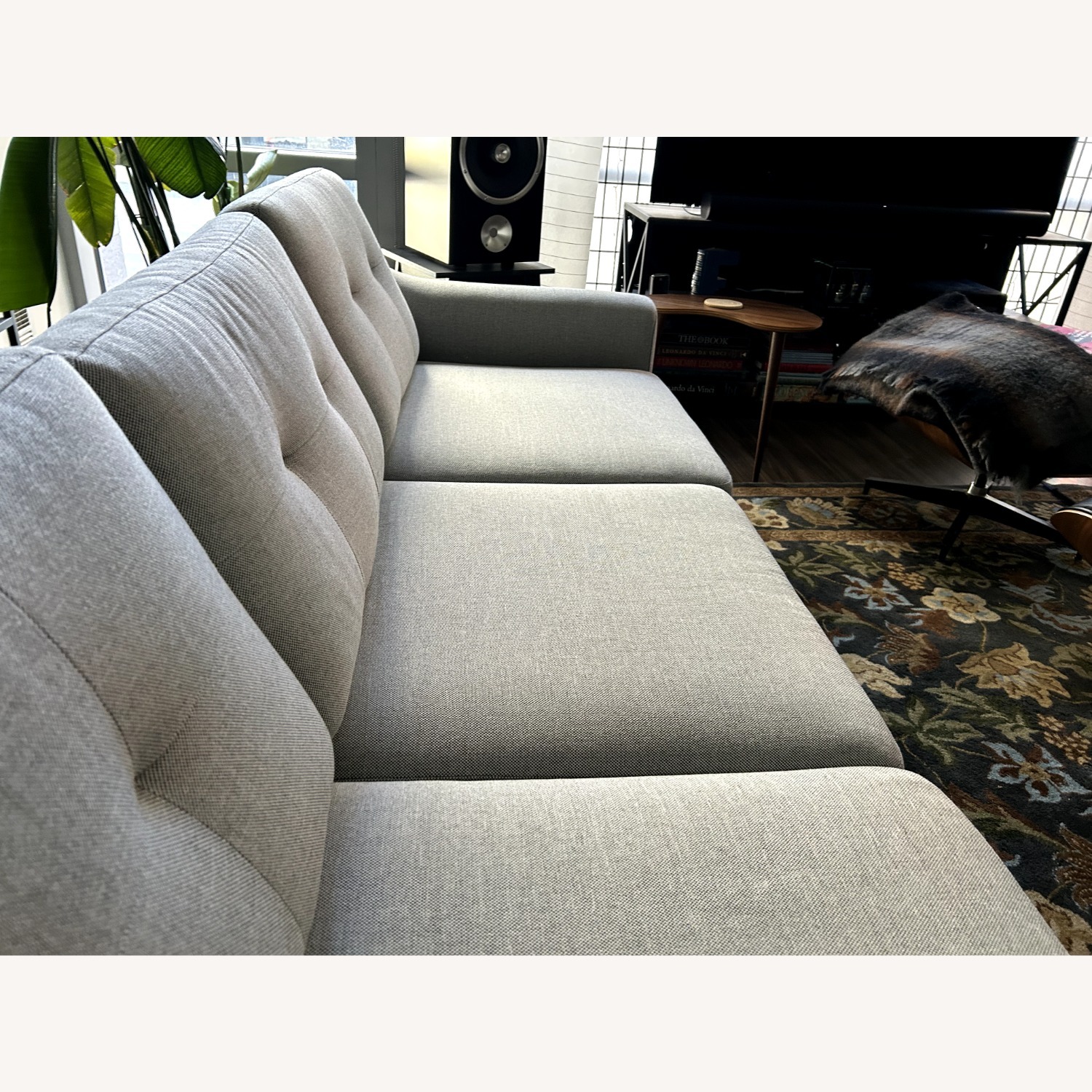 Burrow Nomad Light Gray Fabric 3+ Seater Sofa - image-5