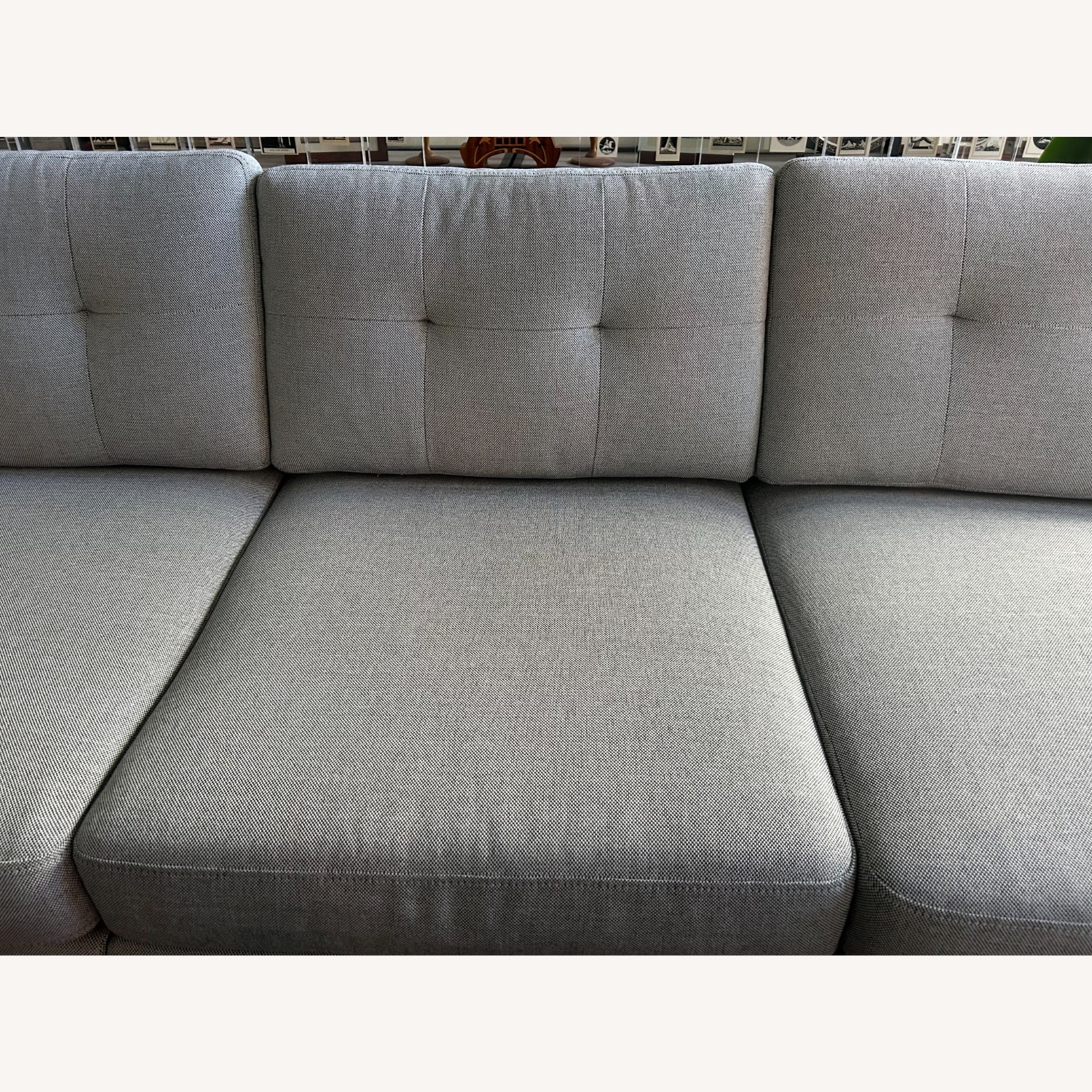 Burrow Nomad Light Gray Fabric 3+ Seater Sofa - image-4
