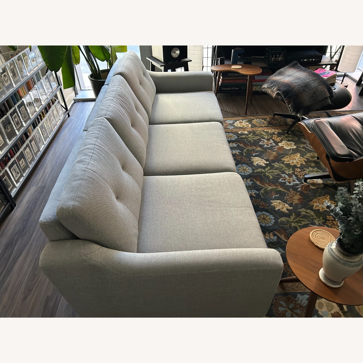 Burrow Nomad Light Gray Fabric 3+ Seater Sofa - image-3