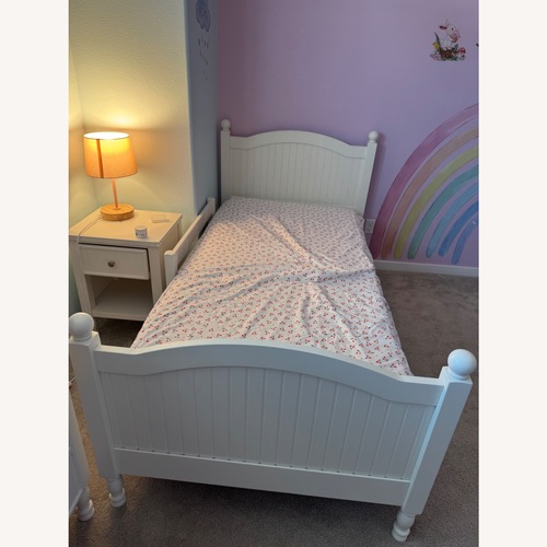 Used  Pottery Barn Kids Catalina Twin White Bed for sale on AptDeco