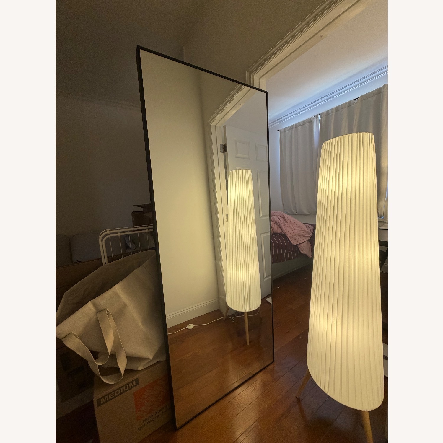 IKEA HOVET Black Floor Mirror - image-3
