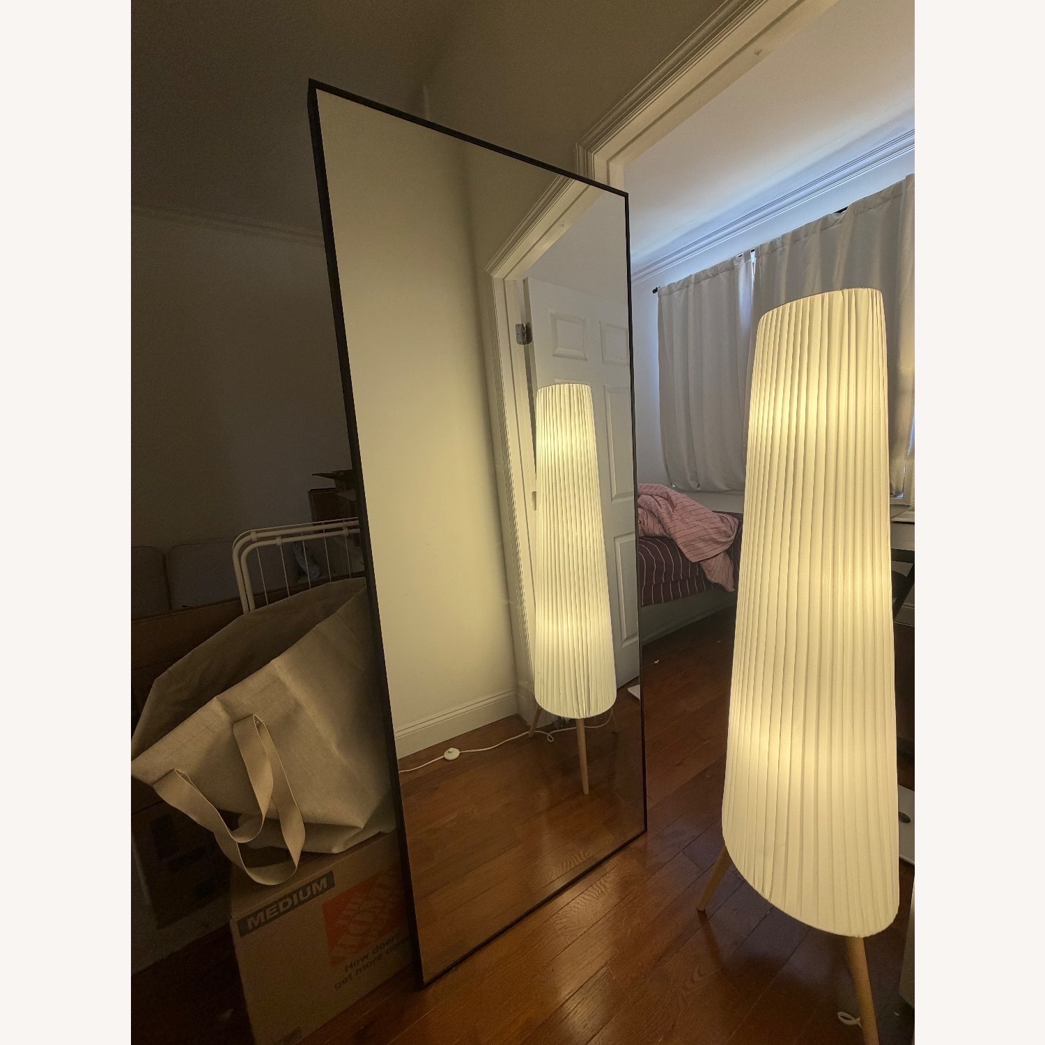 IKEA HOVET Black Floor Mirror - image-2