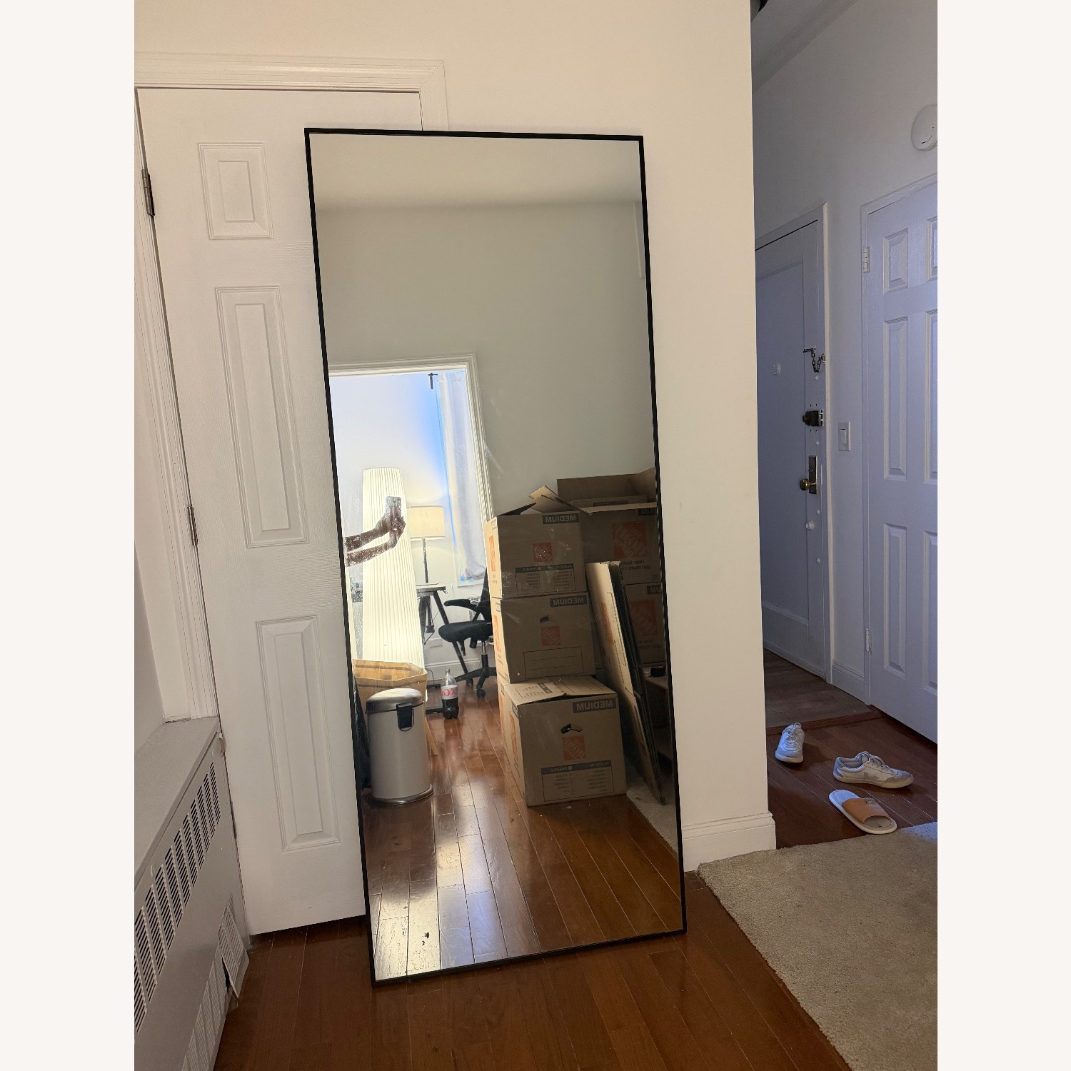 IKEA HOVET Black Floor Mirror - image-1