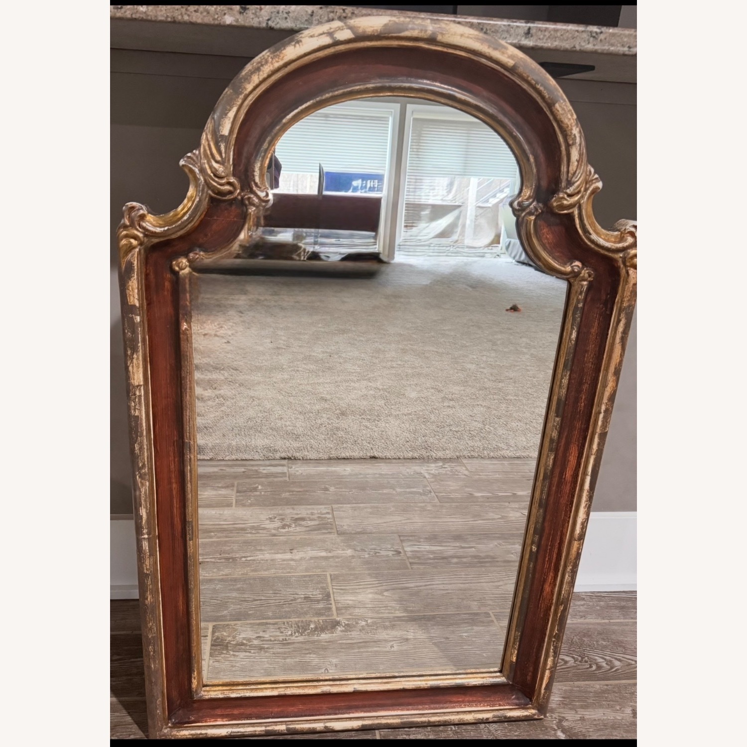 Vintage/Antique Wood Wall Mirror - image-1