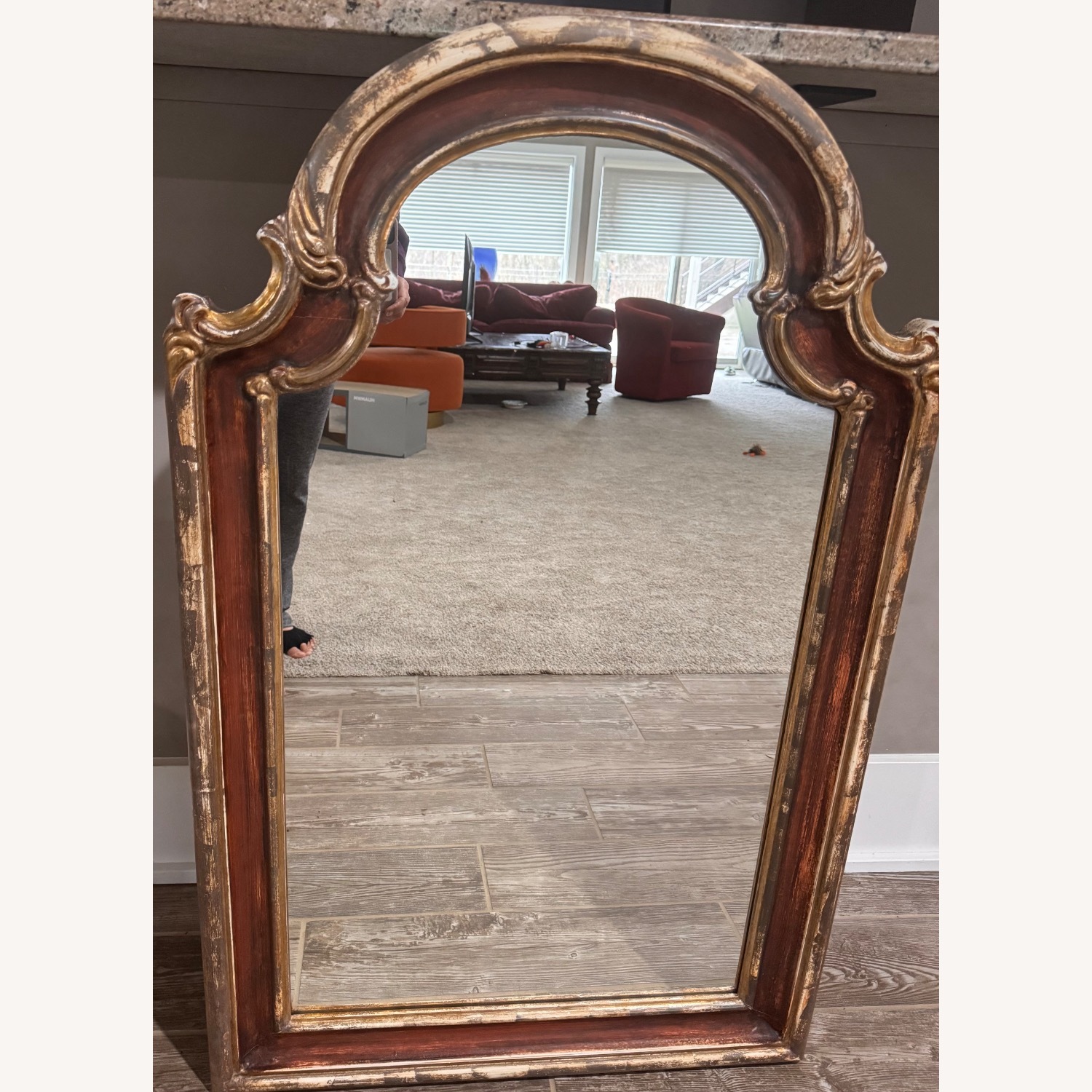 Vintage/Antique Wood Wall Mirror - image-2