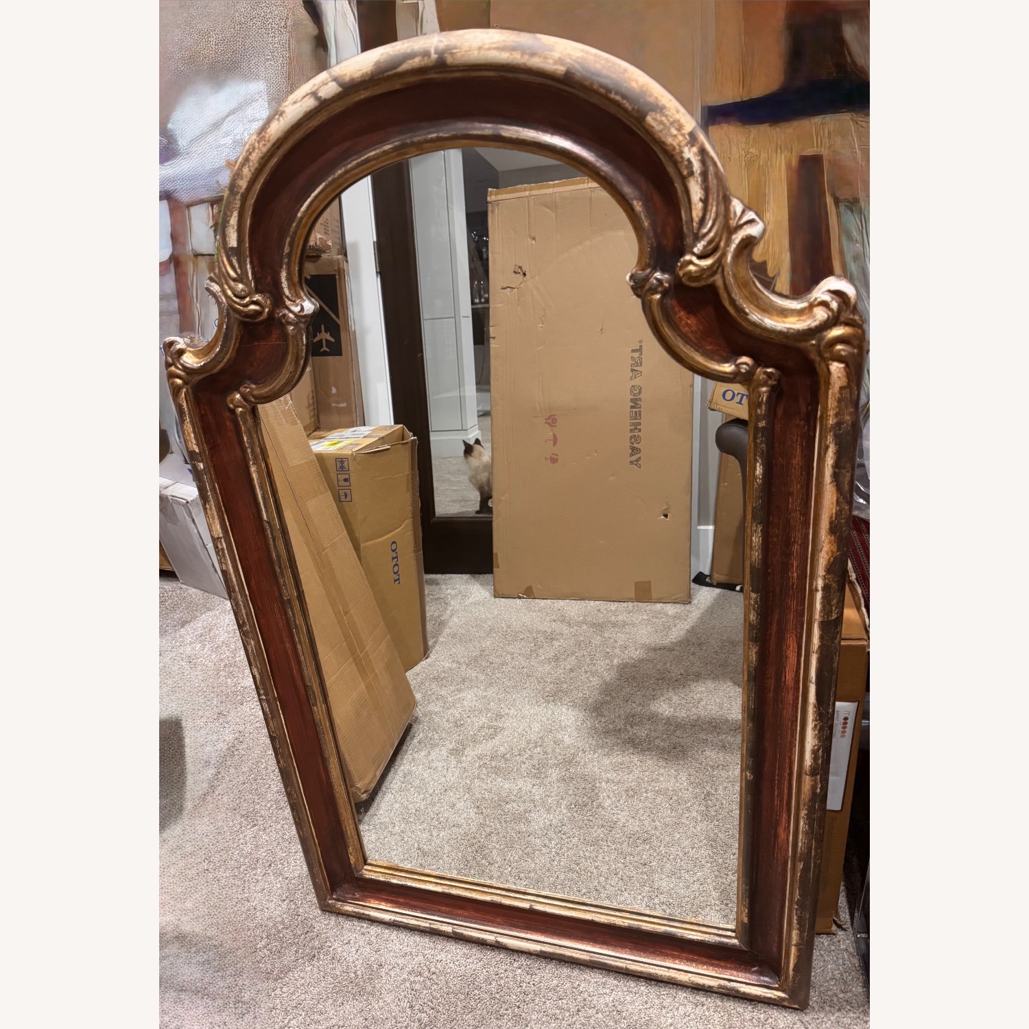 Vintage/Antique Wood Wall Mirror - image-8