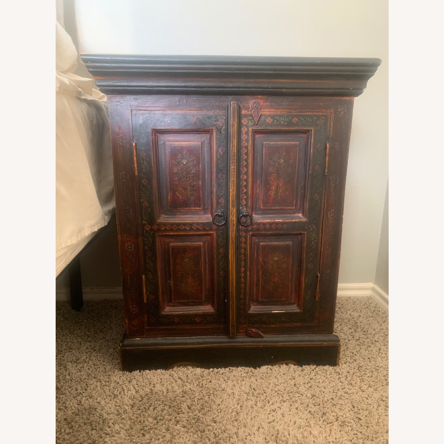 Vintage/Antique Natural Wood Nightstands - image-1