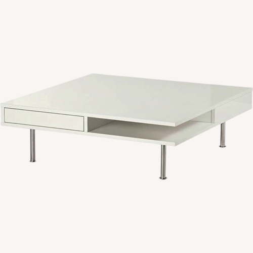 Used IKEA TOFTERYD White Wood Coffee Table for sale on AptDeco