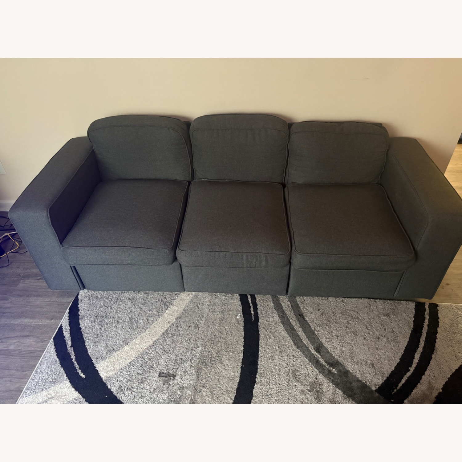 Dark Gray 3 Seat Sofa - image-1
