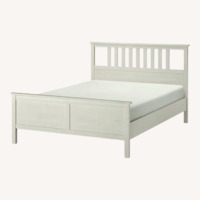 IKEA HEMNES White Wood Queen Bed