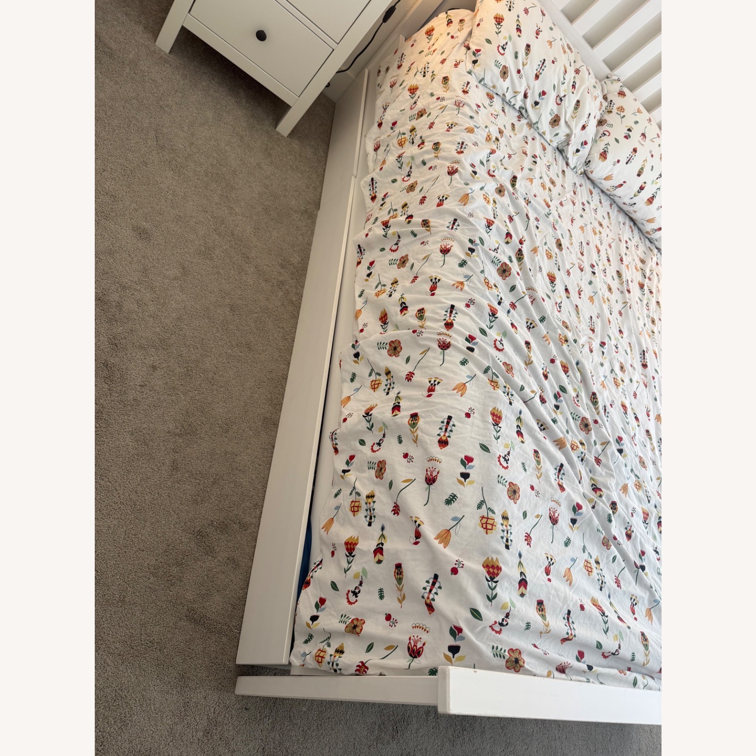 IKEA HEMNES White Wood Queen Bed - image-2