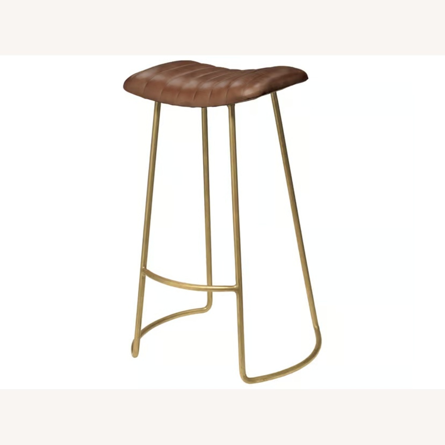 Luke Bar Stools in Leather and Gold - image-5