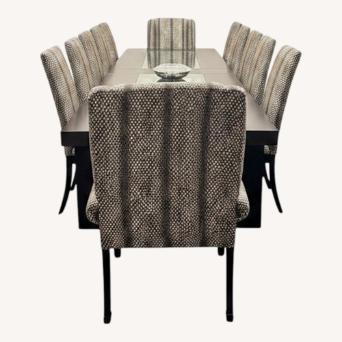 Used Dark Brown Dining Table With 12 Chairs for sale on AptDeco