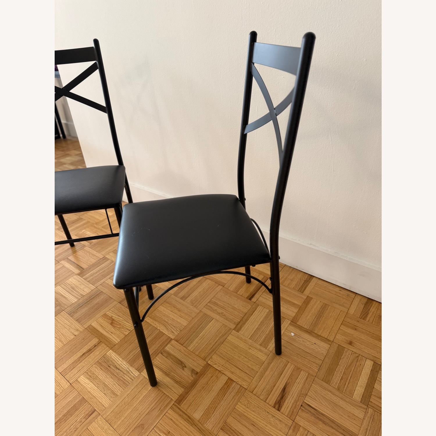 Wayfair Dark Brown Leather Dining Chairs - image-3