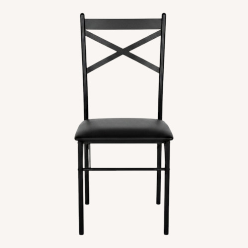 Used Wayfair Dark Brown Leather Dining Chairs for sale on AptDeco