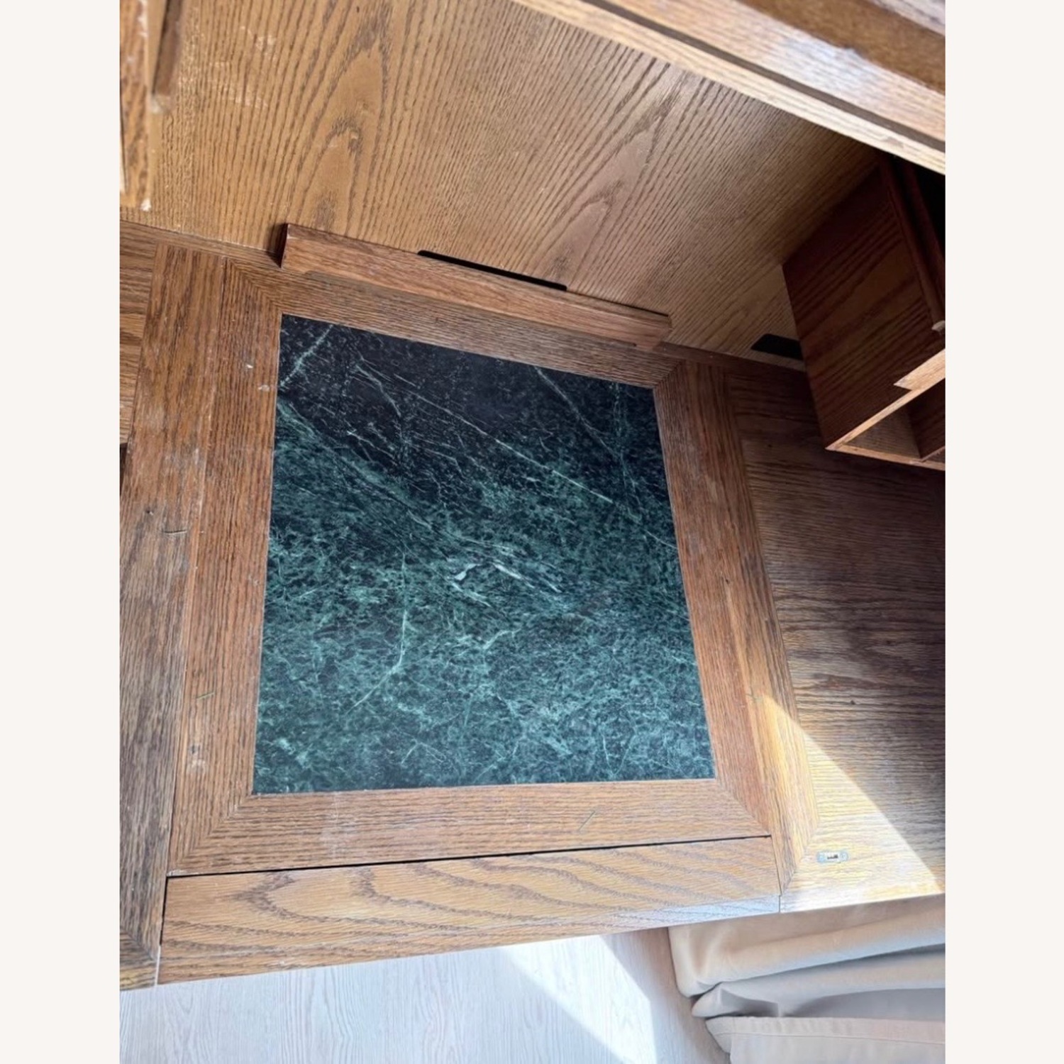 Natural Wood Roll Top Desk - image-4