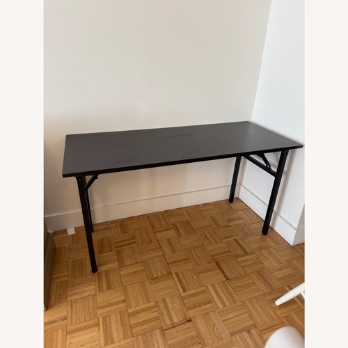 Used Dark Brown Wood Desk for sale on AptDeco