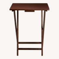 Dark Brown Folding Side Tables