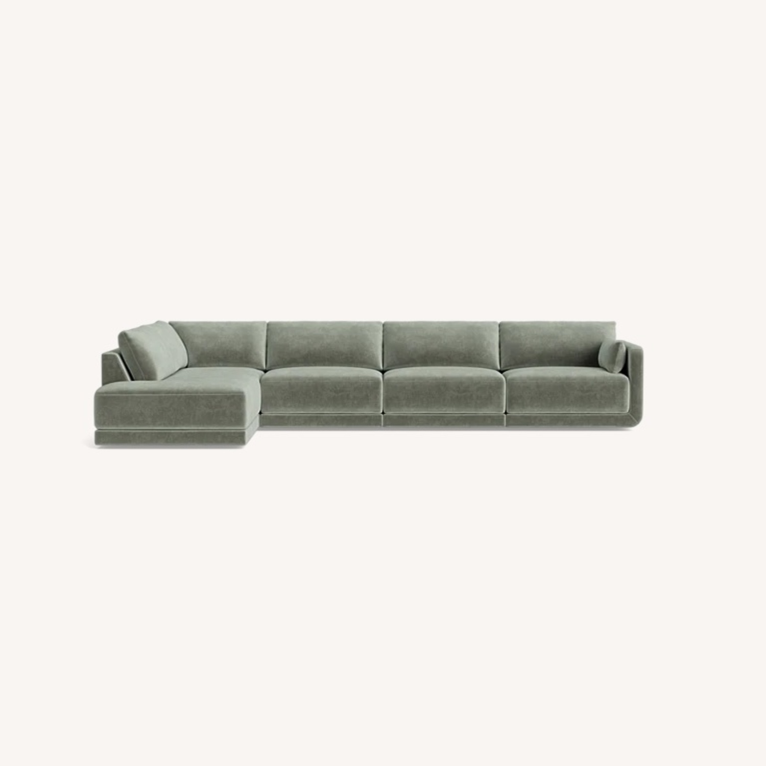 Eva Green Velvet 3+ Piece Sectional - image-8