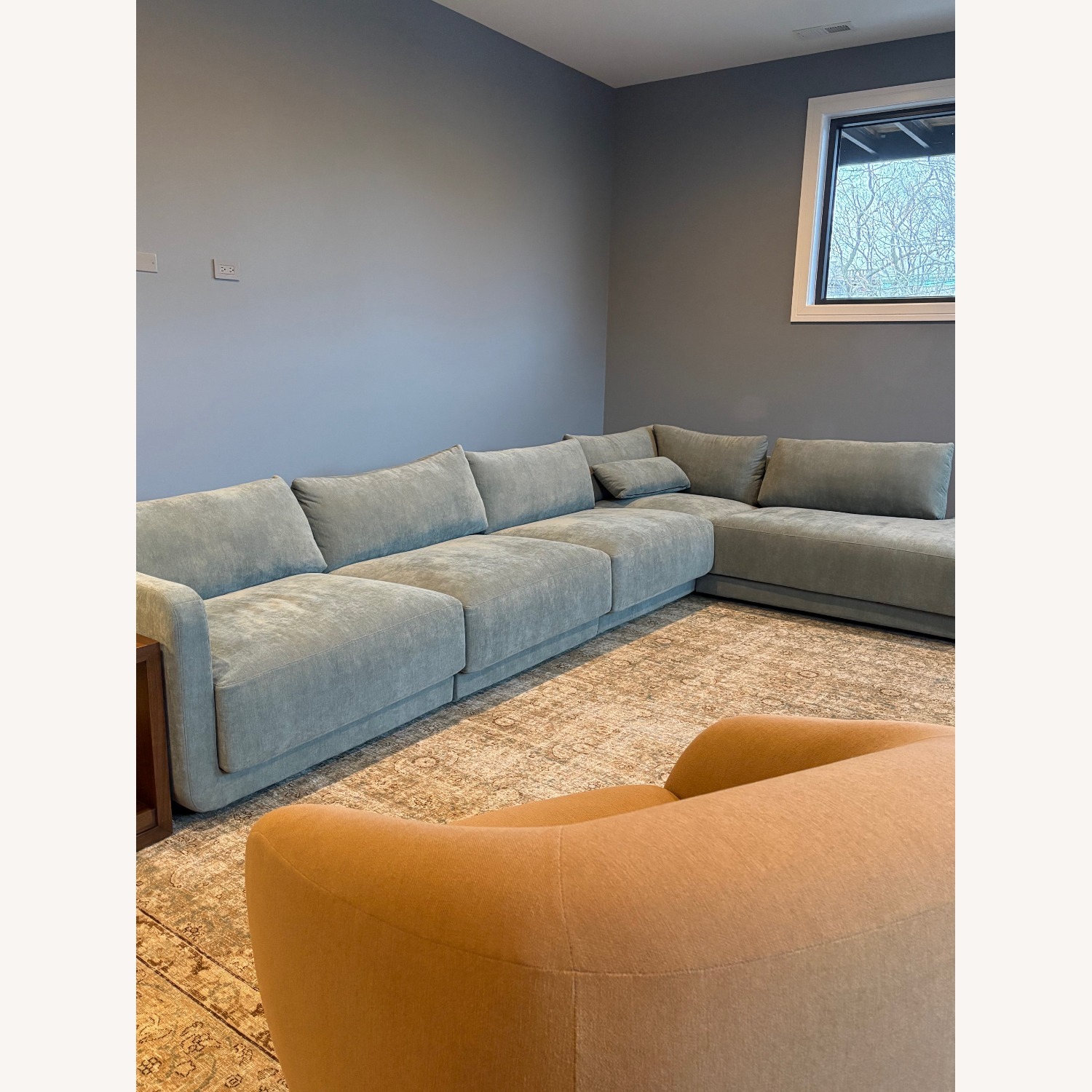 Eva Green Velvet 3+ Piece Sectional - image-4